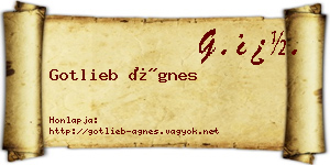 Gotlieb Ágnes névjegykártya
